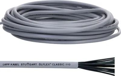 Image de 10 mètres de câble Lapp 1119802 Ölflex Classic 110 2 x 0,75 mm² en PVC pour sans conducteur de protection vert-jaune