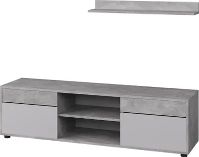 Produktbild von Wohnwand Vicco Berno Beton/Weiß 2 Teile, Model 57824