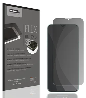 Produktbild von Full Cover Privacy Blickschutzfolie für GFive Note 25 Ultra Folie Anti-Shock