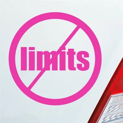Produktbild von Auto Aufkleber No Limits Keine Speed Drive Tuning JDM 9x9 cm Pink Sticker Heckscheibenaufkleber