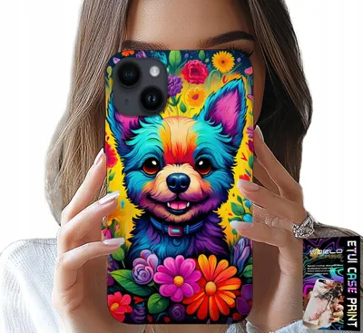 Produktbild von Fall Für Iphone 13 - Florale Muster Hund Hund York Zurück