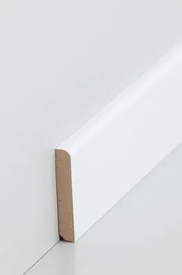 Produktbild von Sockelleiste MDF 10 x 58 Weiß RAL 9016 Foliert Fußleiste