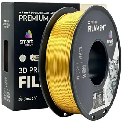 Zdjęcie produktu dla Filament PLA Jedwabny Złoty Gold Smart Print 1,75mm 1000g Drukarka 3D