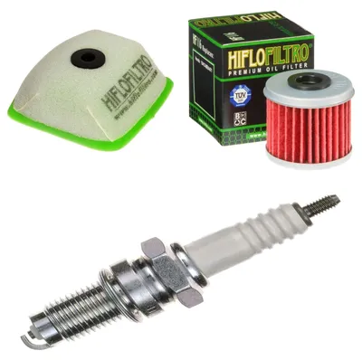 Immagine prodotto di Kit di manutenzione per Honda CRF 150 F 2011-2016: filtro aria, filtro olio, candela di accensione di pamoto - Nuovo