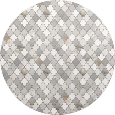 Produktbild von Arabeskenmosaik – Bodenschutzmatte – Stuhlunterlage – Bürostuhlmatte – Rutschfeste Bodenmatte – Schutzmatte für Hartboden – fi 100 cm