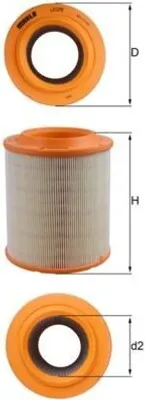 Produktbild von Luftfilter MAHLE LX 1275 für AUDI A8 (4E2, 4E8) Filtereinsatz