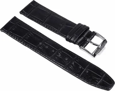 Produktbild von Jacques Lemans Ersatzband Uhrenarmband Kalbsleder Band Schwarz 20mm für klassische Uhr
