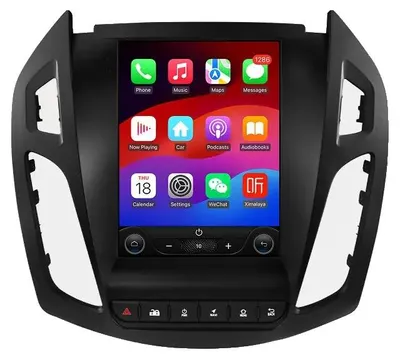 Image de Lecteur multimédia pour voiture, écran tactile, compatibilité avec les smartphones, compatible avec les modèles Ford Transit Tourneo Connect de 2013 à 2018. Système audio GPS pour voiture, modèle P2-CP (4 cœurs, 1 Go de RAM, 32 Go de stockage)