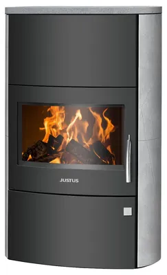 Produktbild von Justus Agero W+ Kaminofen Stahl Schwarz | Speckstein