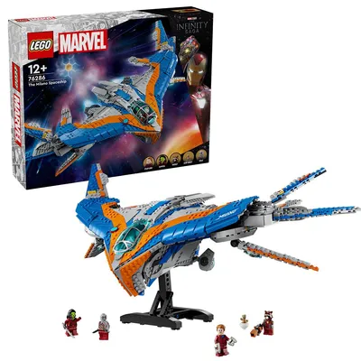 Produktbild von LEGO Marvel Guardians of the Galaxy: Die Milano, baubares Raumschiff-Modell mit 4 Superhelden-Minifiguren, Avengers Flieger für Weltraumabenteuer, Geschenk für Jungen und Mädchen 76286