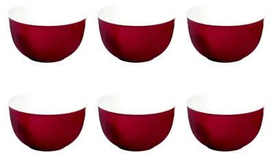 Produktbild von Doppio Müslischalen Set mit 6 Stück, 520 ml, Ø 14 x 8 cm, Porzellan, Rot