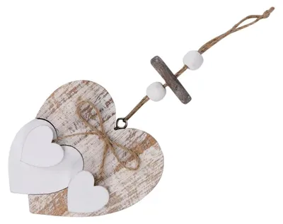 Produktbild von Herzanhänger zum Aufhängen aus Holz für Wanddekoration