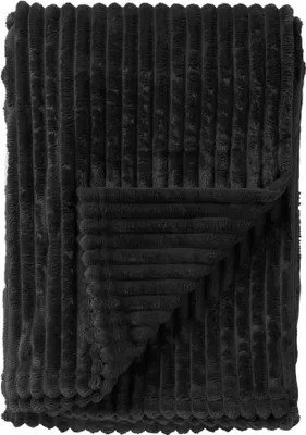 Produktbild von Dutch Decor Wohndecke Flanell-Jacquard Marthy 140x180 cm Schwarz