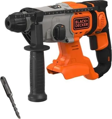 Image de Perceuse à Percussion SDS Black+Decker BCD900B, 18V, 1.2J, 3 Fonctions, Sans Batterie Ni Chargeur