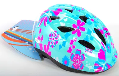 Obrázek produktu pro Volare - Dětská přilba 47-51 cm zelená, růžová, květiny