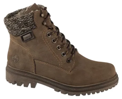 Produktbild von RIEKER Y7621-25 Damen Schnürstiefel braun Kunstleder - Größe: 41