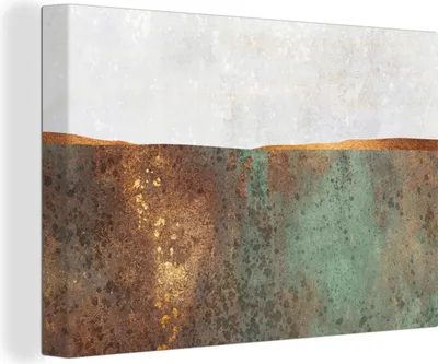 Produktbild von OneMillionCanvasses® - Leinwandbilder - 140x90 cm, Abstrakt - Luxus - Gold, Wandbilder Kunstdruck Wanddekoration - Foto auf Leinwand - Gemälde auf Holzrahmen