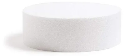 Produktbild von Decora 0173814 Runde Polystyrol-Basen, für Übungen und für die Anfertigung von perfekt aussehenden, mehrstöckigen Torten, Grosse Ø 25 X H 10 cm, Beige