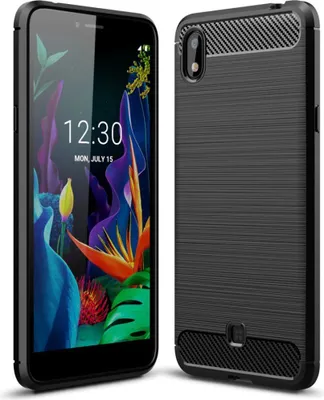 Produktbild von Schutzhülle Handyhülle für LG K20 2019 Case Cover Carbon Optik Schwarz