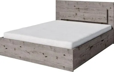 Obrázek produktu pro Manželská postel se šuplíky 160x200 RIONERO - dub wellington + LED osvětlení