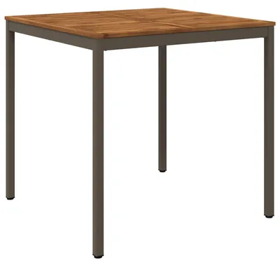 Zdjęcie produktu dla vidaXL Stół barowy do ogrodu, naturalny i kawowy, 110 x 108,5 x 105 cm