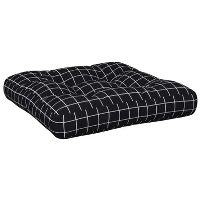 Produktbild von Palettenkissen Schwarz Karomuster 58x58x10 cm Oxford-Gewebe