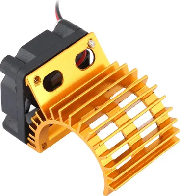 Obrázek produktu pro Chladič s chladicím ventilátorem pro elektrické RC auto 1/10 Scale 380 / 390 Motor (zlatý)