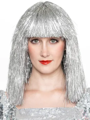 Produktbild von Lametta Perücke silber