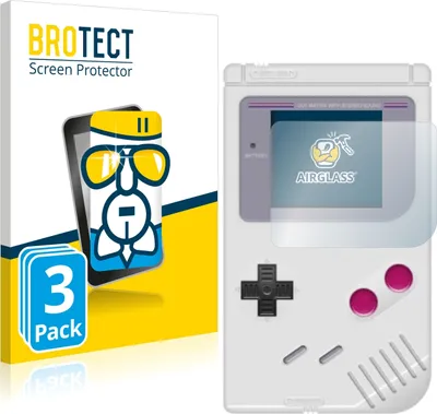 Produktbild von 3x BROTECT Schutzglas für Nintendo Gameboy (1989) Schutzfolie Panzer Folie Glas Display Schutz klar