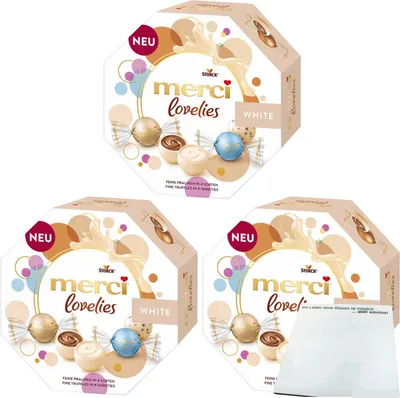 Produktbild von Merci lovelies White 3er Pack (3x185g Packung) + usy Block