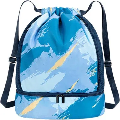 Produktbild von Schwimmtasche - Sporttasche - Fitness Travel Training - Mit Trockenseparation - 45x18x46 cm - Blau