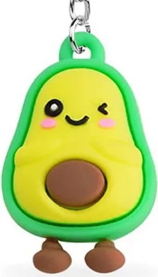 Produktbild von Avocado Schlüsselanhänger Mini Avocado Anhänger Geschenk Cartoon Schlüsselanhänger Silikon Grüner Schlüsselanhänger für Handyhülle Charme Rucksack Geschenk für Jungen und Mädche
