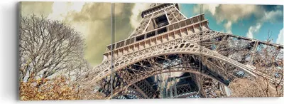 Produktbild von Bild auf Leinwand - Leinwandbild - Eiffel technik europa frankreich - 90x30cm - Wand Bild - Wanddeko - Leinwanddruck - Bilder - Kunstdruck - Wanddekoration - Leinwand bilder - Wandkunst - CA90x30-2489