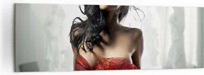 Produktbild von Bild auf Leinwand - Leinwandbild - Schönheit Körper Kleid Eleganz - 160x50cm - Wand Bild - Wanddeko - Leinwanddruck - Bilder - Kunstdruck - Wanddekoration - Leinwand bilder - Wandkunst - AB160x50-2142