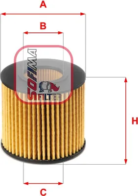 Produktbild von Ölfilter SOFIMA S 5086 PE Filtereinsatz für TOYOTA Yaris Schrägheck (P9) für DAIHATSU SIRION (M3) für LEXUS CT (ZWA10) für LOTUS ELISE