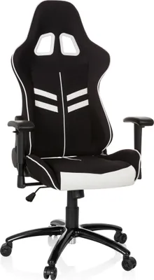 Produktbild von hjh OFFICE Gamingstuhl LEAGUE PRO I Stoff Höhenverstellbarer Computerstuhl, Bürostuhl mit Armlehnen (höhenverstellbar)