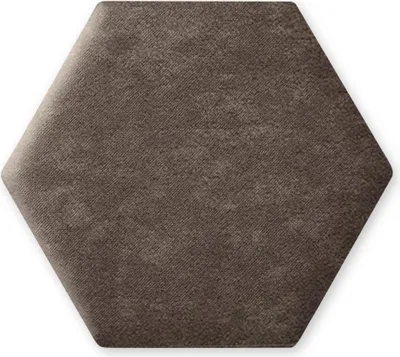 Produktbild von TAPHICEROS Hex Wandpaneel Polsterpaneel, 30x26 cm, ALOVA 87, Dunkelgrau, Wandkissen Hexagon Wandpolster Kopfteil für Bett Gepolstert Polsterplatte
