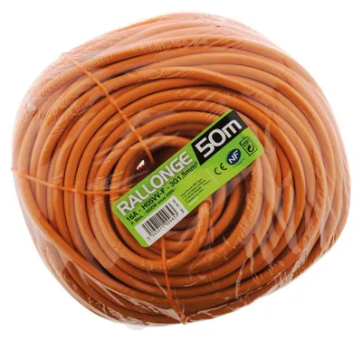 Obrázok produktu pre Predlžovací kábel Ho5VV-F, 3G1,5mm², oranžová farba, dĺžka 50 metrov