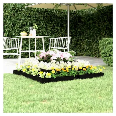 Produktbild von Pflanzkübel Schwarz 110x110x27 cm aus Kiefernholz, Blumentopf für Garten, Balkon und Terrasse