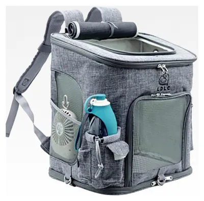Produktbild von Rucksack für Haustiere im Freien, verstellbarer Rucksack für kleine Hunde und Katzen (Grau)