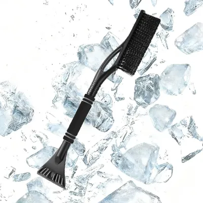 Zdjęcie produktu dla Skrobaczka do lodu i śniegu 2 w 1 z ergonomicznym uchwytem