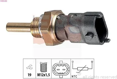 Produktbild von EPS 1.830.264 Kühlmitteltemperatursensor für FIAT Ducato Kastenwagen (250, 290) für OPEL Corsa C Schrägheck (X01) Meriva A (X03) Astra H Caravan (A04)