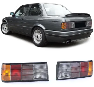 Obrázok produktu pre Zadné svetlo, čierna farba, pre BMW 3 (E30), sedan, kabriolet, kombi, modely 1987-1994, strana: ľavá + pravá
