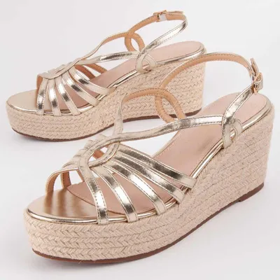 Produktbild von Montevita Keilsandalen Sparto Sandale Salia6 Gold