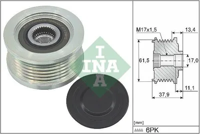 Immagine prodotto di Puleggia alternatore INA 535 0023 10