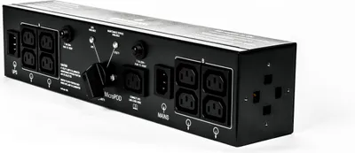 Zdjęcie produktu dla Vertiv Liebert MP2-210K, Przełączane, 2U, Pozioma, Czarny, 4 x gniazdo sieciowe, C14 panel