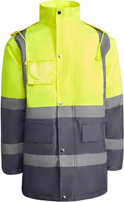 Produktbild von Roly Workwear HV9320 | Jacket Merak Arbeitsjacke - Farbe: Lead 23/Fluor Yellow 221 - Größe: M