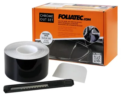 Produktbild von Foliatec Chrome Out Set, Schwarz Glänzend