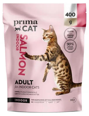 Productafbeelding van PrimaCat - Droogvoer met zalm voor volwassen katten, 400 gram