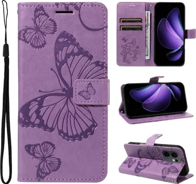 Produktbild von OPPO Reno13 F / FS 5G Hülle - Coverup Schmetterlinge Klapphülle - Lila